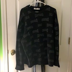 Black Russian Script Font Sweater